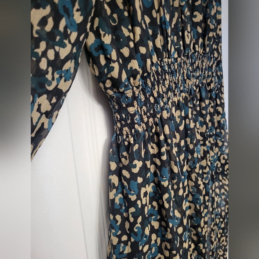 NWT Tommy Hilfiger Long Sleeve A-line Spring  Midi Dress Size 14 - Picture 5 of 11